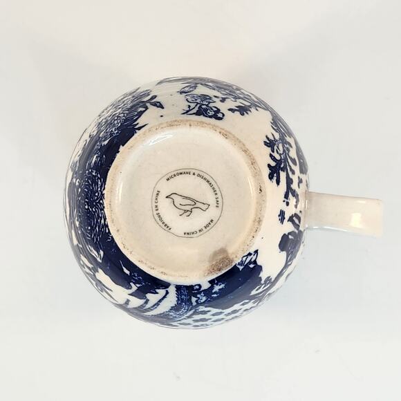 Anthropologie Homegrown Monogram Mug – Initial K – Blue Floral Toile Stoneware - Picture 9 of 10